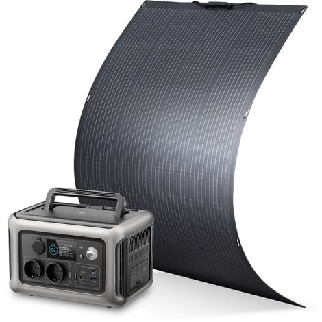 Portable Power Station Solar Generator With 200W Monocrystalline Solar Panel for Garden Party Travel Camping Motorhome Emergency  ALLPOWERS R600