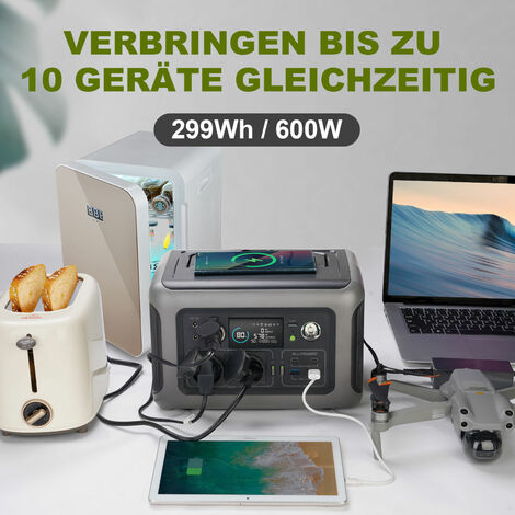 Portable Power Station Solar Generator With 200W Monocrystalline Solar Panel for Garden Party Travel Camping Motorhome Emergency  ALLPOWERS R600