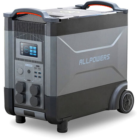 Portable Home Battery Power Station LiFePO4 Battery Expandable 3600Wh 21600Wh, 4000W AC Output, Voice Control Solar Generator For Home Backup Travel Outdoor Camping ALLPOWERS R4000