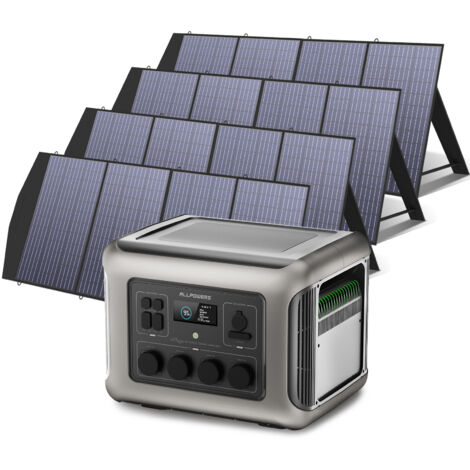 ALLPOWERS R2500 V2 Solargenerator 1920Wh mit 4 Stück 200W Solarmodul, 4 x 2500W AC Ausgänge (5000 W Spitze), Tragbare Powerstation mit Solarpanel für Stromausfall, Camping, Wohnmobil, Wohnwagen