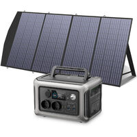 ALLPOWERS Solargenerator R600, 2x 600W (1200W Spitze) AC Ausgang Tragbare Powerstation mit 200W Solarpanel, 299WH LiFePO4 Batterie, Mobile Stromversorgung für Garten Reise Camping Wohnmobil Notfall