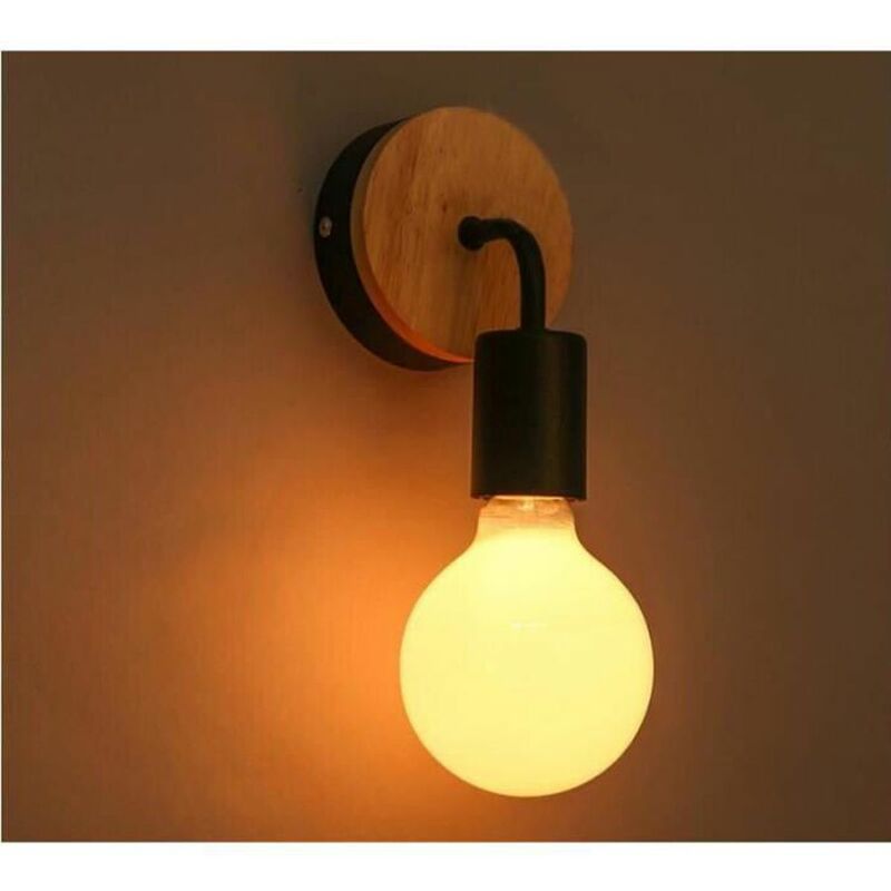 Lámpara LED de pared para interiores, creativa lámpara de pared para interiores adecuada para dormitorios, sala de estar, pasillo, E27, bombilla no incluida