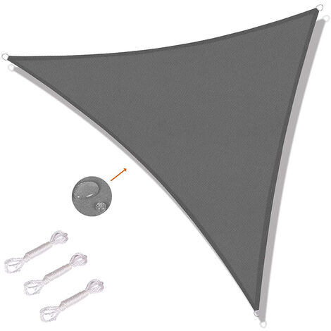 Toldo Vela Triangular 5 5 x 5m Tela Sombra Protección UV para Exterior, Patio,