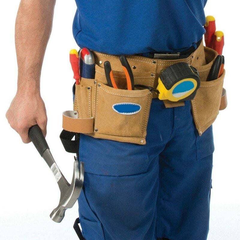 Pochette de ceinture extérieure en cuir couteau gaine porte-outils  multiples