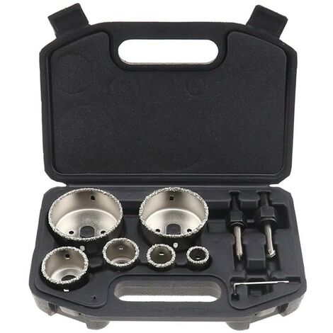 Outile – Coffret de scies cloche en carbure de tungstène 9pcs – Pour perçage précis dans brique, béton et carrelage – Tailles Ø 22 à 73 mm