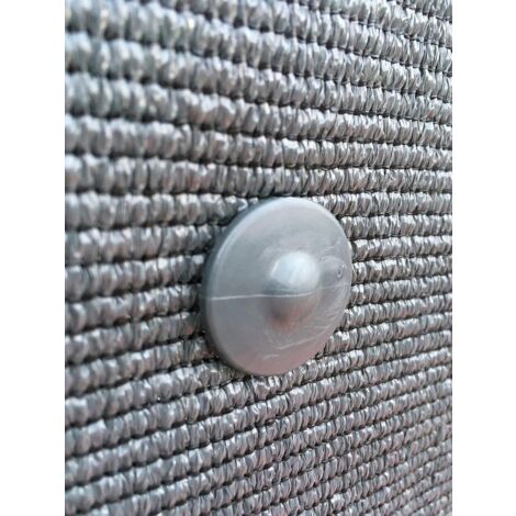Outile – Lot de 50 clips de fixation gris anthracite – Résistants aux UV – Montage par pression – Pour grillage rigide 4-5mm
