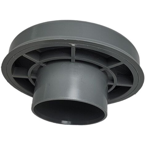 Outile – Chapeau de ventilation Ø 63 mm en PVC gris – Finition métal – Pour ventilation optimale sans moustiquaire – Dimensions H 65 x L 130 mm