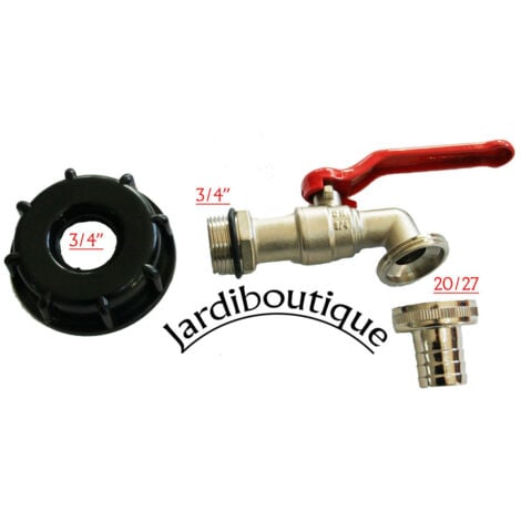 Raccord S60x6 avec vanne pour cuve  IBC
