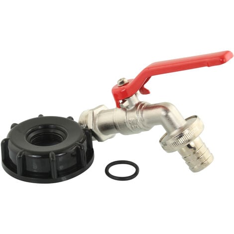 Raccord S60x6 avec vanne pour cuve  IBC