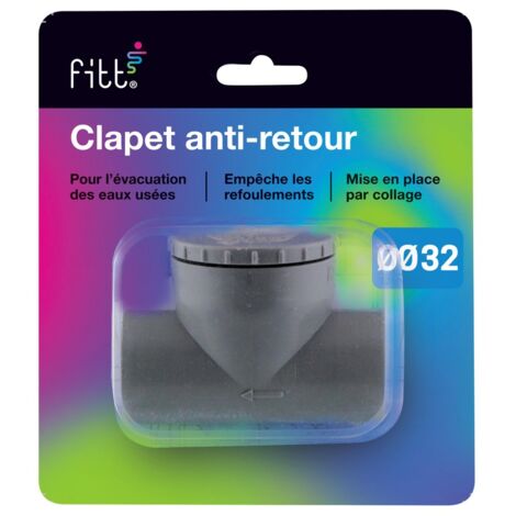 Clapet Anti-Retour 25mm PVC-U Gris - Pour Machine à Laver, Lave-vaisselle, 16 Bar