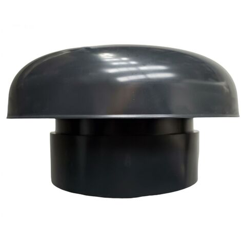 Chapeau de ventilation Ø 200 mm – Finition métal – Diamètre extérieur 205 mm – Pour canalisations en PVC – Couleur gris ardoise