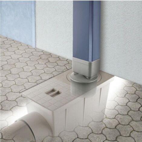 Raccord / Manchon PVC Ø 100 pour descente gouttiere Aluminium 82 x 56 mm
