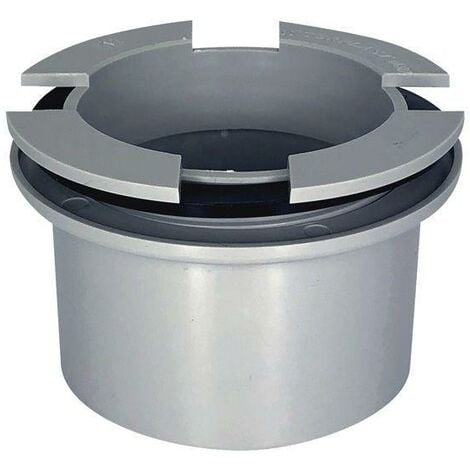 Naissance PVC pour Cheneau / Gouttière à fond plat Ø80 Gris