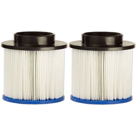 Cartouche de filtre pour spa gonflable – Lot de 2 pcs – 120 plis – Hauteur 110 mm – Diamètre 100 mm – Finesse de filtration élevée – JJA