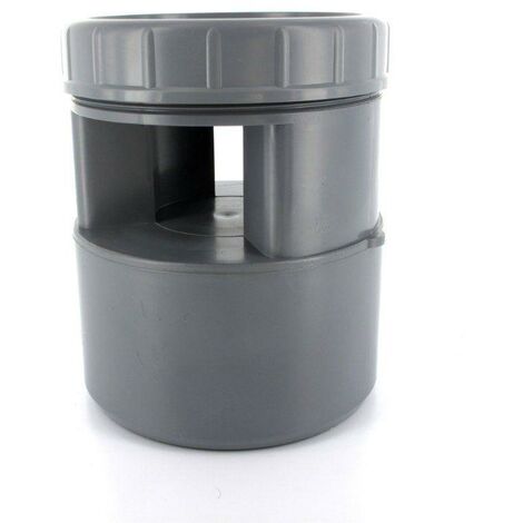 Regiplast – Aérateur à membrane PVC 100-110 – Raccord évacuation rond 100/110 mm – Capacité d'entrée d'air 15,7 l/s – Installation facile sur canalisation