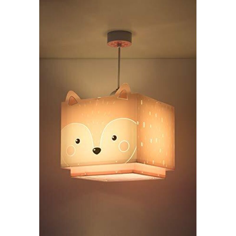 Lampada Soffitto Per Bambini Little Fox Con 3 Luci - Design A Volpe Rosa - 60W - Dalber Spagna - Foto 9
