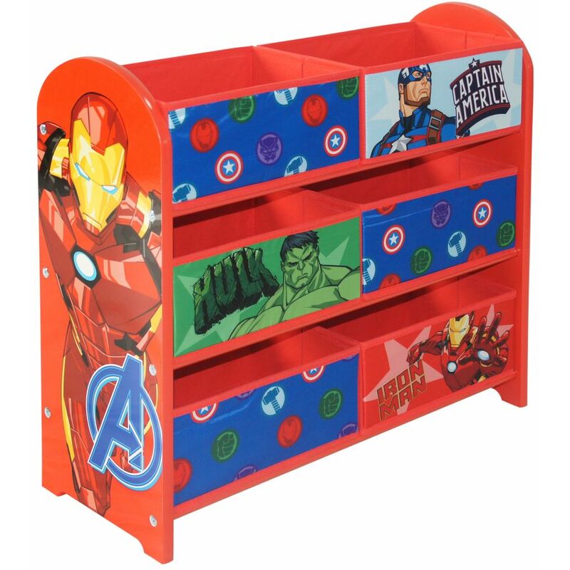 Scaffale Portagiochi Marvel Super Heroes Spiderman Avengers