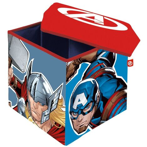 Marvel Spiderman Set Di 2 Scatole Portagiochi In Tessuto Non Tessuto - Cubi 30x30x30 Cm Per Giocattoli E Libri - Cameretta Bambino - 2