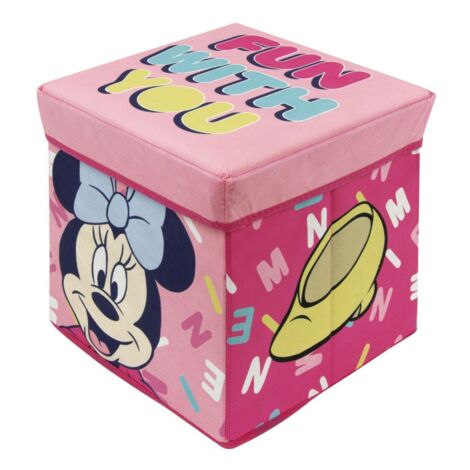 Minnie Pouf Seduta e Contenitore Portagiochi 30x30x30cm (1/2)