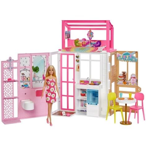 Barbie Loft Casa di Barbie Playset con bambola Barbie e casa a 2 piani con 4