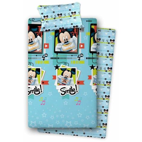 Completo Lenzuola Singolo Mickey Smile