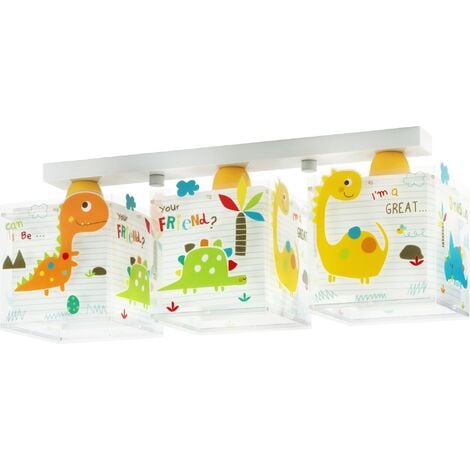 Lampadario a 3 Luci Dinosauri