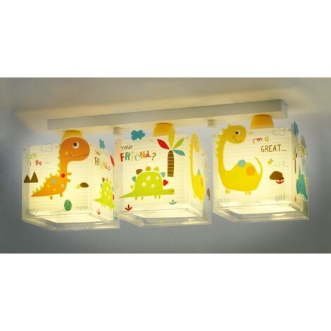 Lampadario a 3 Luci Dinosauri