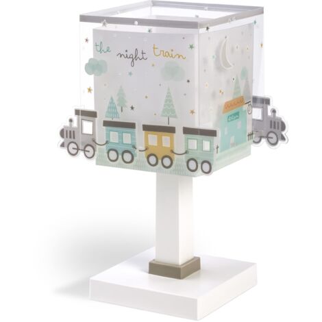 Dalber - Lampada da tavolo E-14, Il treno notturno, Multicolore, 14 x 18.5 x 29