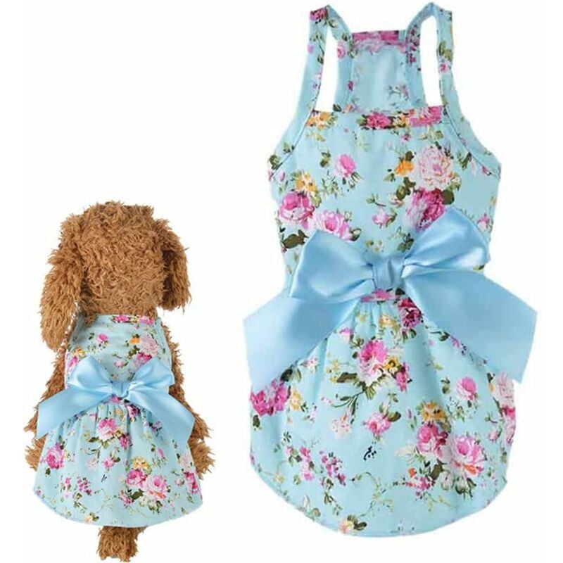 Vestido De Cachorro Vestido De Perro Mascota Ropa Para Perros Pequeños Falda Para Perro Pequeño Vestido De Perro Para Perros Grandes Azul,XS