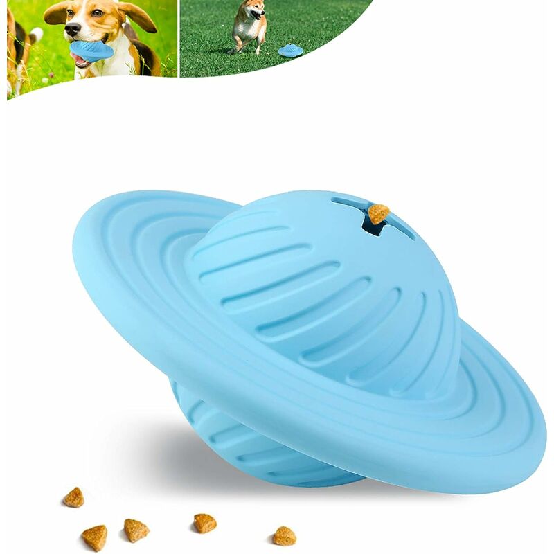 Pelota de regalo para perros, juguete interactivo para perros IQ Treat Ball Dispensador de alimentos Rompecabezas de juguete para perros medianos y grandes que juegan persiguiendo masticar