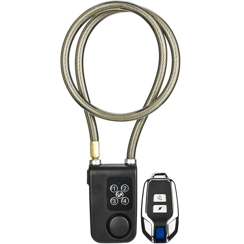 Bloqueo de seguridad para bicicleta con control remoto inalámbrico, bloqueo de alarma con contraseña, alarma para bicicleta, indicador LED antirrobo para bicicleta, IP55, alarma de seguridad antirrobo a prueba de agua, bloqueo inalámbrico para bicicleta