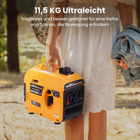 [NEUWERTIG] 1,2KW Inverter Stromerzeuger Stromgenerator 11,5kg leicht tragbar Seilzugstarter Benzin 4 Takt als Notstromaggregat für Camping Reise MaXpeedingrods never used