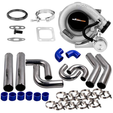 Universal 76mm 3" turbo intercooler pipe Kit + t3 Turbolader Oil Cooled V-Band
