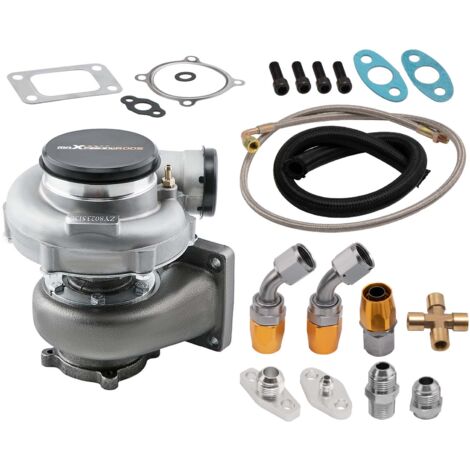 Turbolader Uuniversal GT3582 GT35 Turbine T3 Flansch + Oil feed & Return Line (1/5)