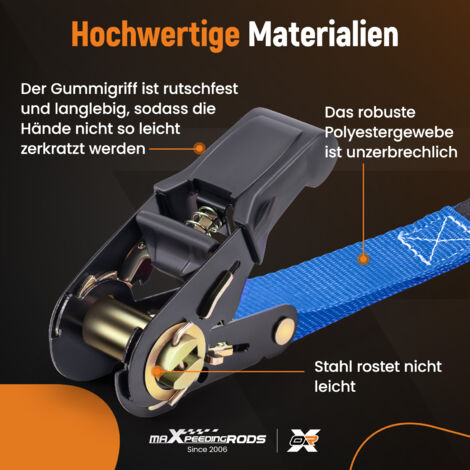 CARTMAN 6er-Pack Ratschen-Spanngurte – 2,5 Cm X 4 Produktbild-Vorschau 4