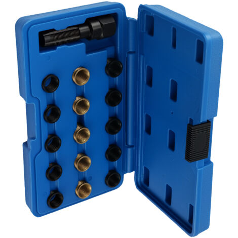 16tlg Gewindebohrer Set M14 x 1,25 for Zündkerzen Reparatur Werkzeug Satz (1/5)