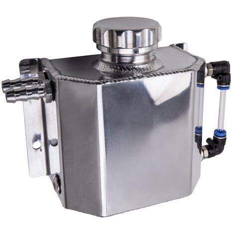 1L Kühlmittel Tank Universal Überlauf Recovery Wassertank Aluminium Flasche  Ausgleichsbehälter Reservoir