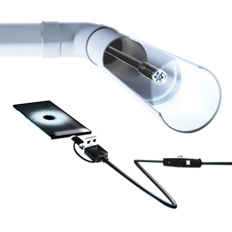 Endoscope USB 15m à 45m - Caméra D'inspection 2MP étanche IP67 - Pour Android, Windows, PC Et Mac