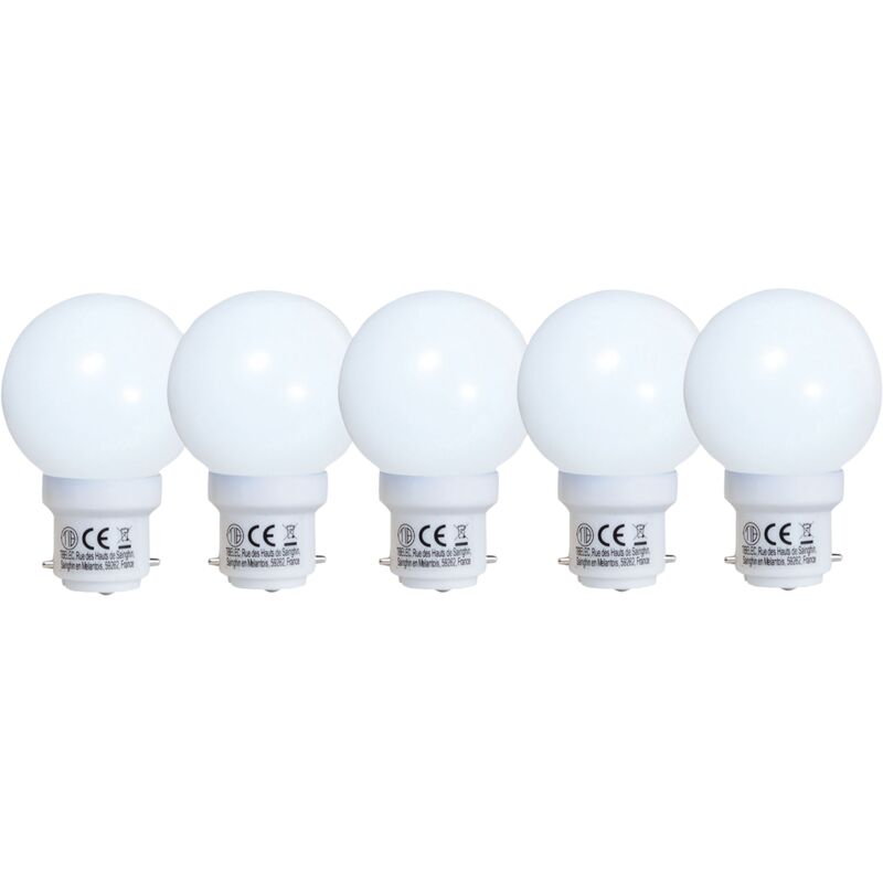 Lot de 20 ampoules E14 Guinguette plastique filament 12V blanc chaud 0,15W