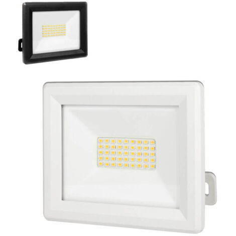 Projecteur LED Blanc 30W, 3300 lumens, IP65, 4000K Blanc-neutre, connecteur rapide, fixation orientable 3D - Tibelec