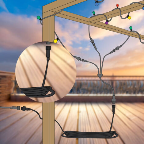Joysing Rallonge Guirlande Extérieure 2Pin 3m - Câble IP65 Étanche Pour Lumières De Noël Et Festives