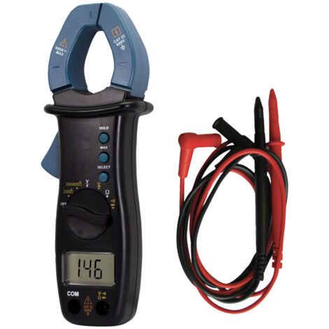 Tibelec – Multimètre à pince ampèremétrique digitale 5 fonctions – Mesure jusqu'à 600V et 600A – CAT III – Test de continuité et diodes