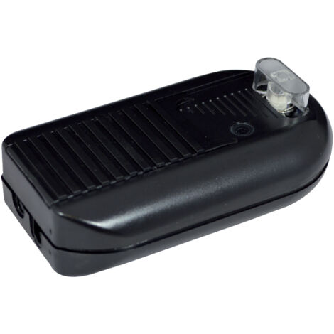 Tibelec – Variateur curseur à pied – Interrupteur poussoir pour lampe – Compatible 2 ampoules jusqu'à 500W – Contrôle intensité lumineuse