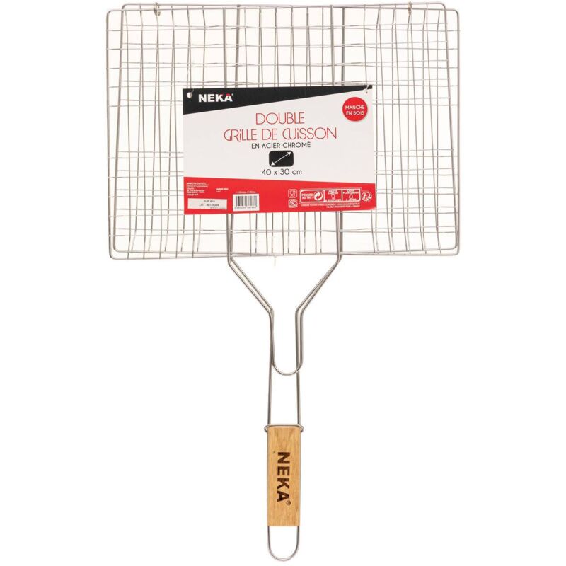 Grille double pour barbecue - Zinc - 25x25 cm - 76841 - Accessoires Grille double pour barbecue - Zinc - 25x25 cm - 76841 - Accessoires