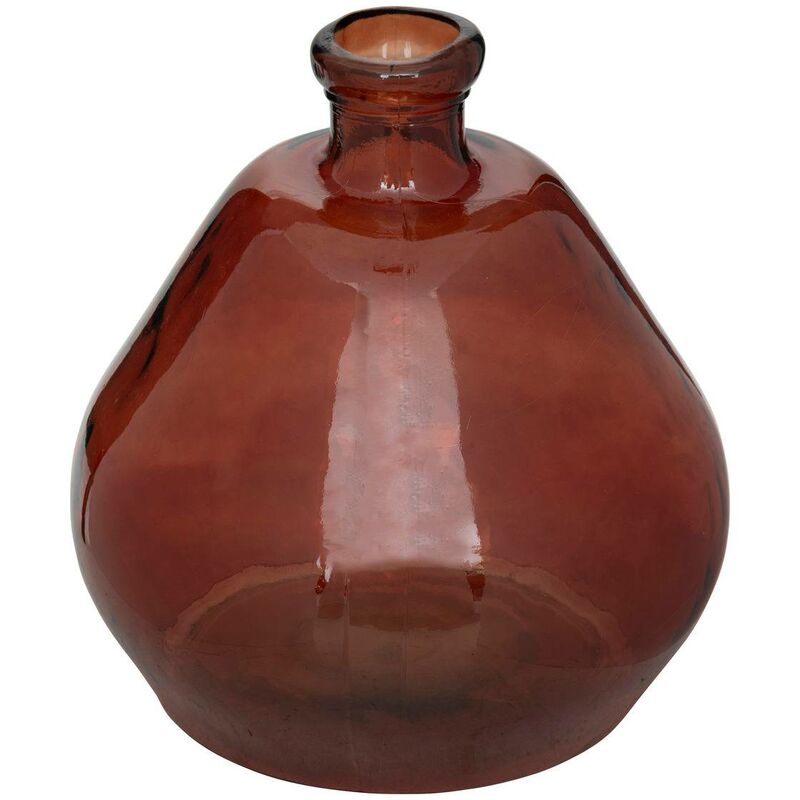 Vase rond Uly en verre recyclé D45cm ambre - Atmosphera créateur d'intérieur