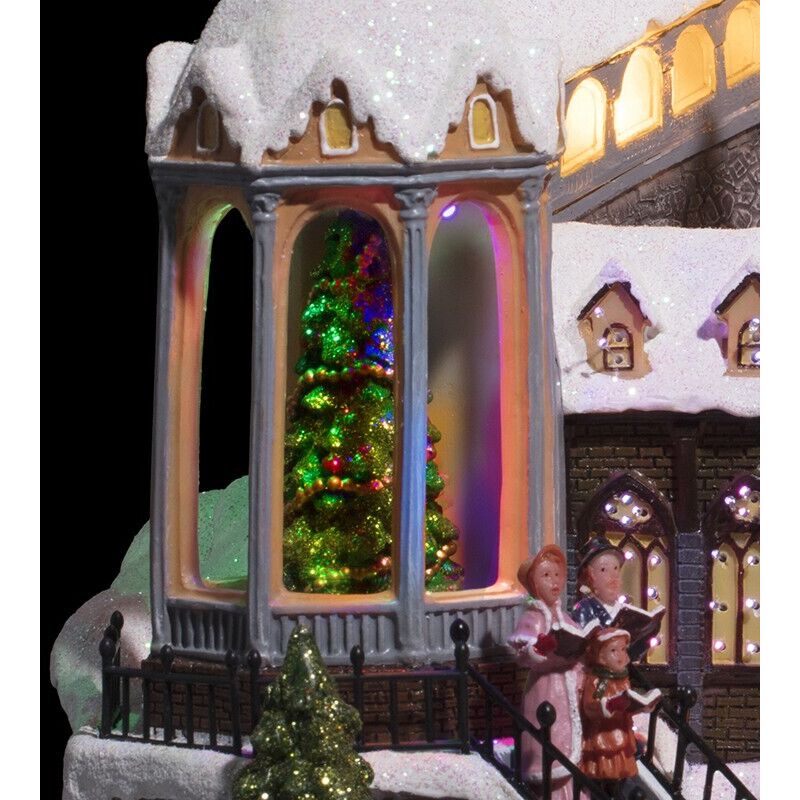 Village De Noël Lumineux FEERIC - Maisonnettes LED à Piles, Décoration De Table, Dimensions 9.5x6.5x10 Cm, Ambiance Féerique
