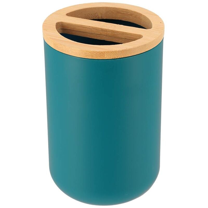 Porte Brosses A Dents Ps Bambou - Bleu Bambou - Tendance