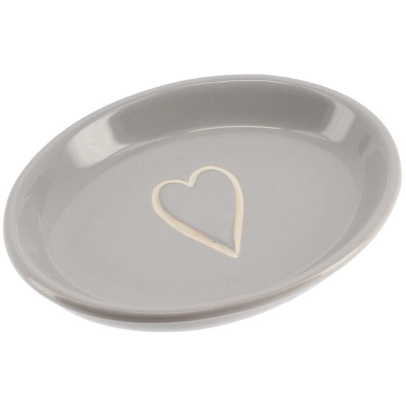 Porte savon gres coeur - gris - Tendance