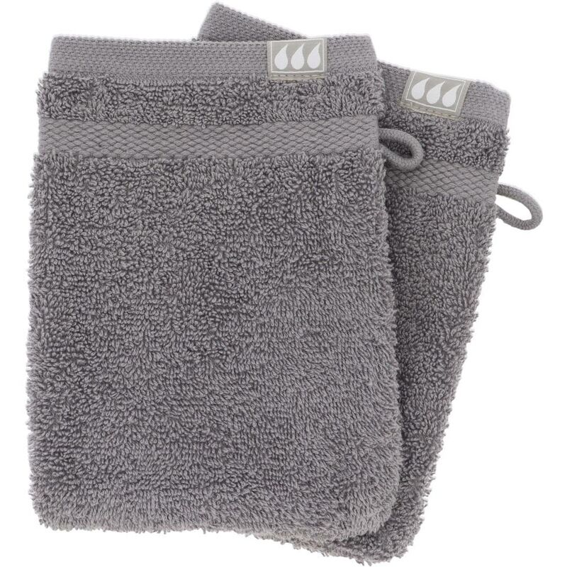 Lot De 4 Gants De Toilette Turcs 100% Coton - Noirs - 33x33 Cm - Qualité 600 G/m²