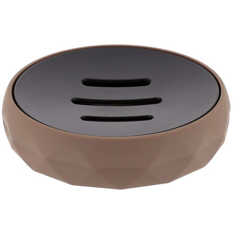 Porte savon abs + rubber - marron - Tendance